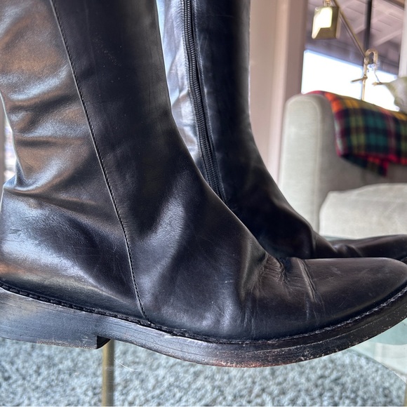 Ann Demeulemeester black and cognac leather riding boots size 6 (36.5) - Picture 12 of 16